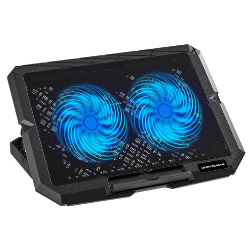 X3 Laptop Cooling Pad 7 Speed Adjustable Silent Fan Stand With Dual 14CM Fans USB Powered Height Adjustable - 1