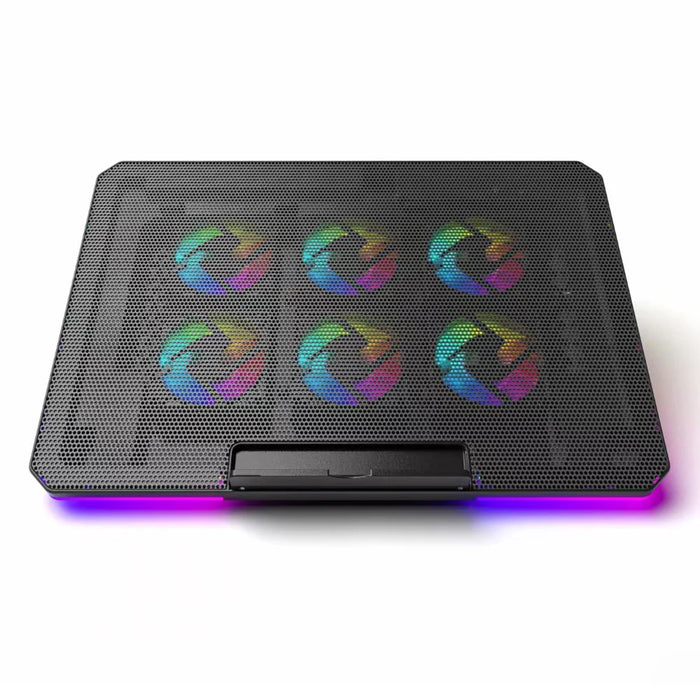 X8 Foldable Laptop Stand 6 ARGB Fans Cooling Pad Adjustable Height Notebook Cooler - 3