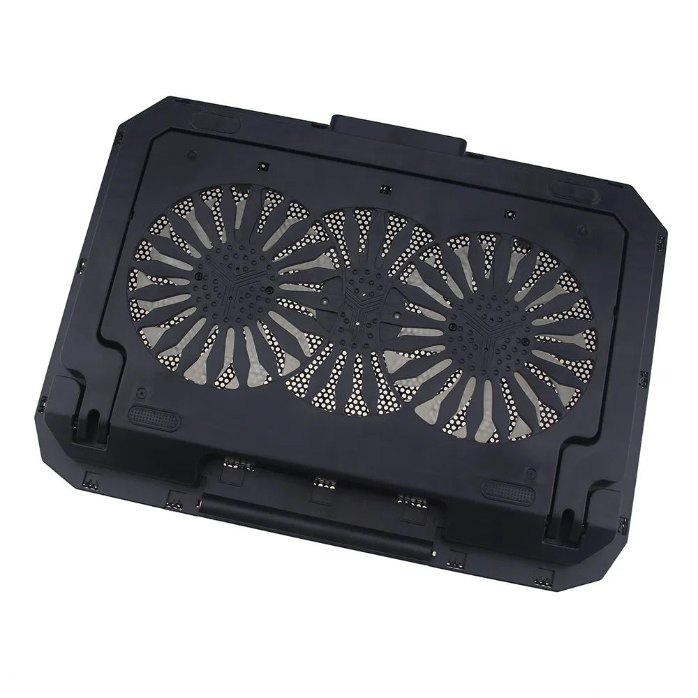 N33 Adjustable Height Laptop Stand with Phone Holder RGB Dual Fans Cooling Pad for Gaming Notebook - 4