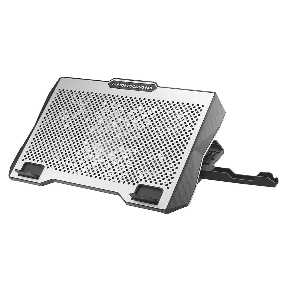 S605 RGB Light Laptop Cooling Pad Height Adjustable Gaming Notebook Cooler with Phone Holder - 1