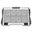 S608 RGB Light Laptop Cooler 8 Fans Adjustable Height Notebook Cooling Pad with Phone Holder - 4