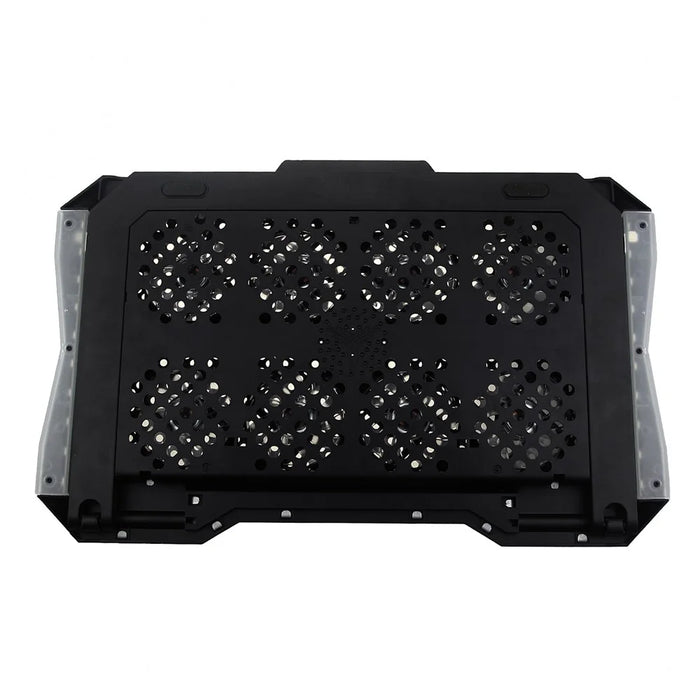 S608 RGB Light Laptop Cooler 8 Fans Adjustable Height Notebook Cooling Pad with Phone Holder - 6