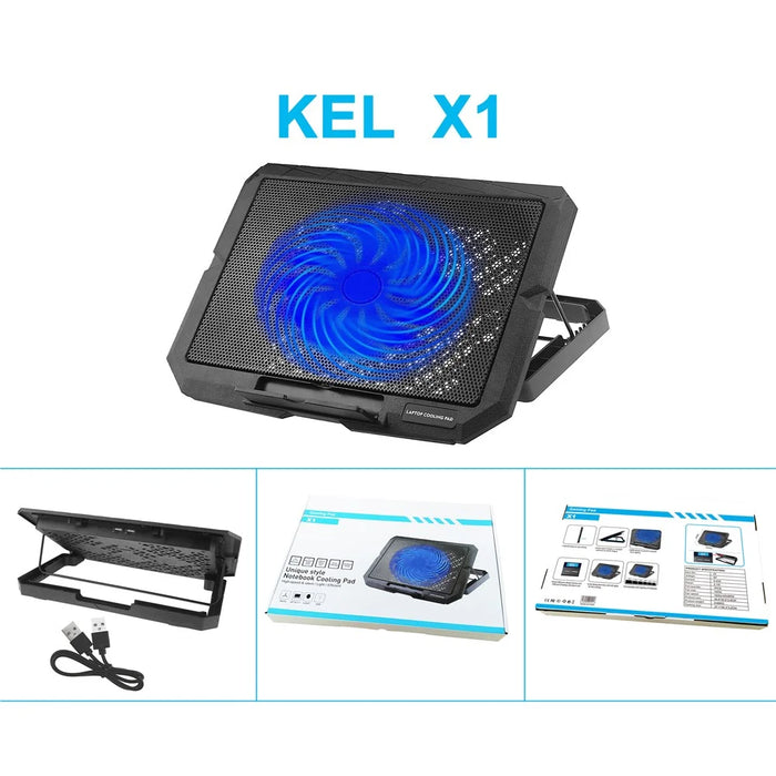 X1 Adjustable Height Laptop Cooling Pad Router Notebook Cooler Stand Fan Base - 5