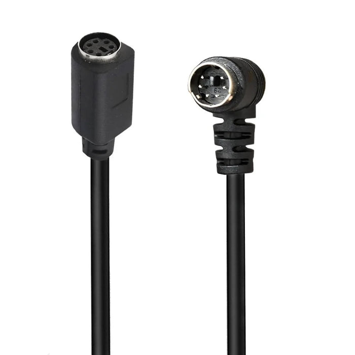 Mini DIN 6 Pin Cable 3 Meter Male to Female Right Angle Connector Copper Core Extension Cord - 1