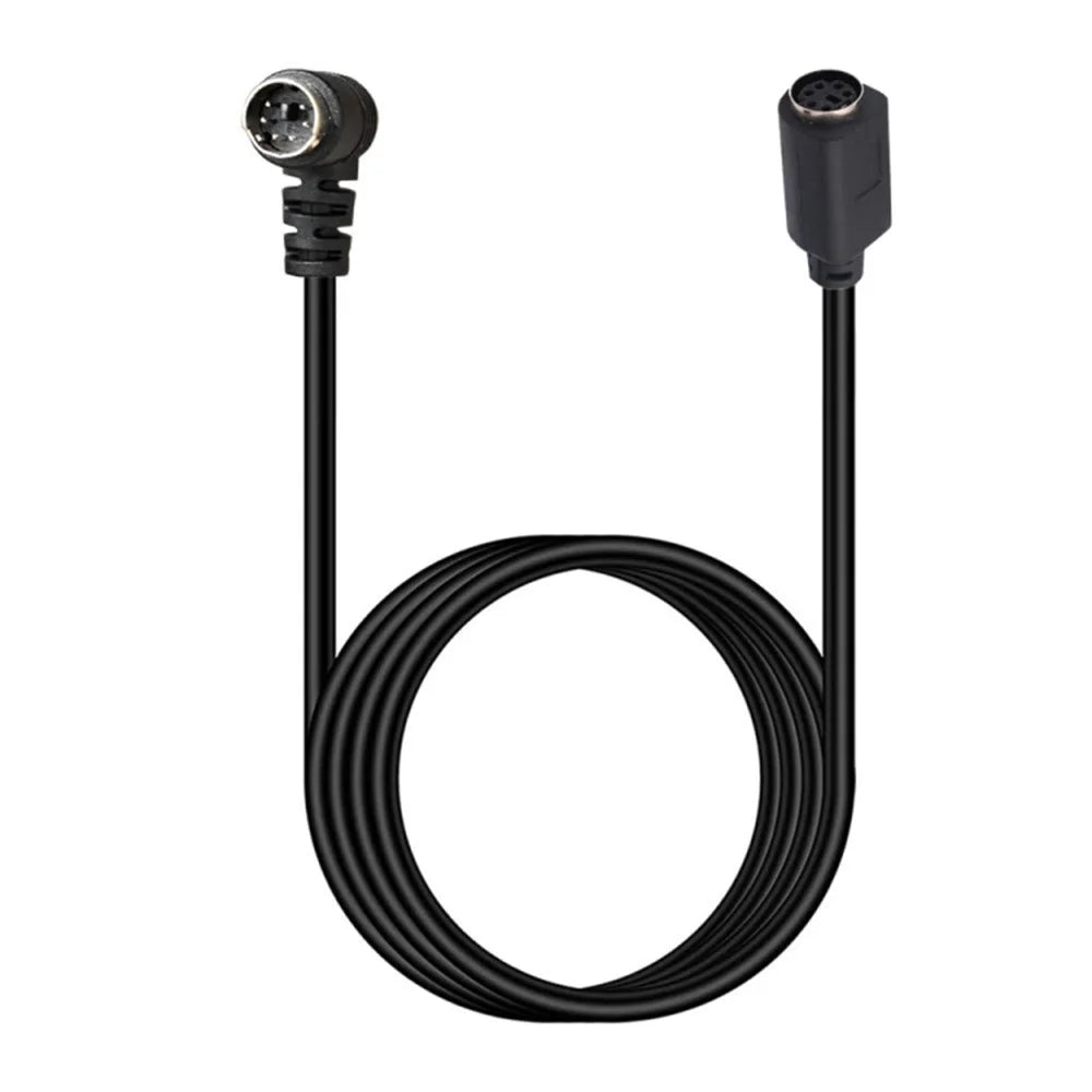 Mini DIN 6 Pin Cable 0.5 Meter Male to Female Right Angle Connector Copper Core Extension Cord - 2