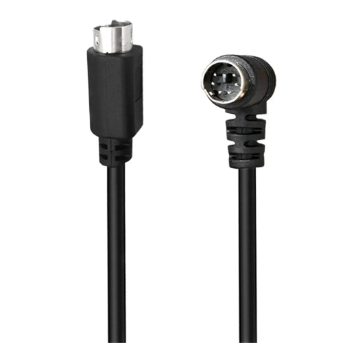 Mini DIN 6 Pin Cable 3 Meter Male Right Angle to Male Straight Connector Copper Core Extension Cord - 1