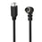 Mini DIN 6 Pin Cable 3 Meter Male Right Angle to Male Straight Connector Copper Core Extension Cord - 1