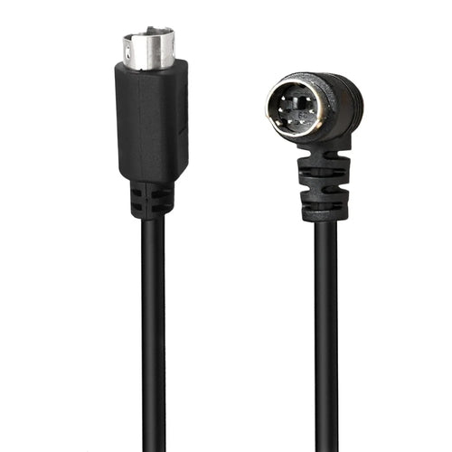 Mini DIN 6 Pin Cable 0.5 Meter Male Right Angle to Male Straight Connector Copper Core Extension Cord - 1
