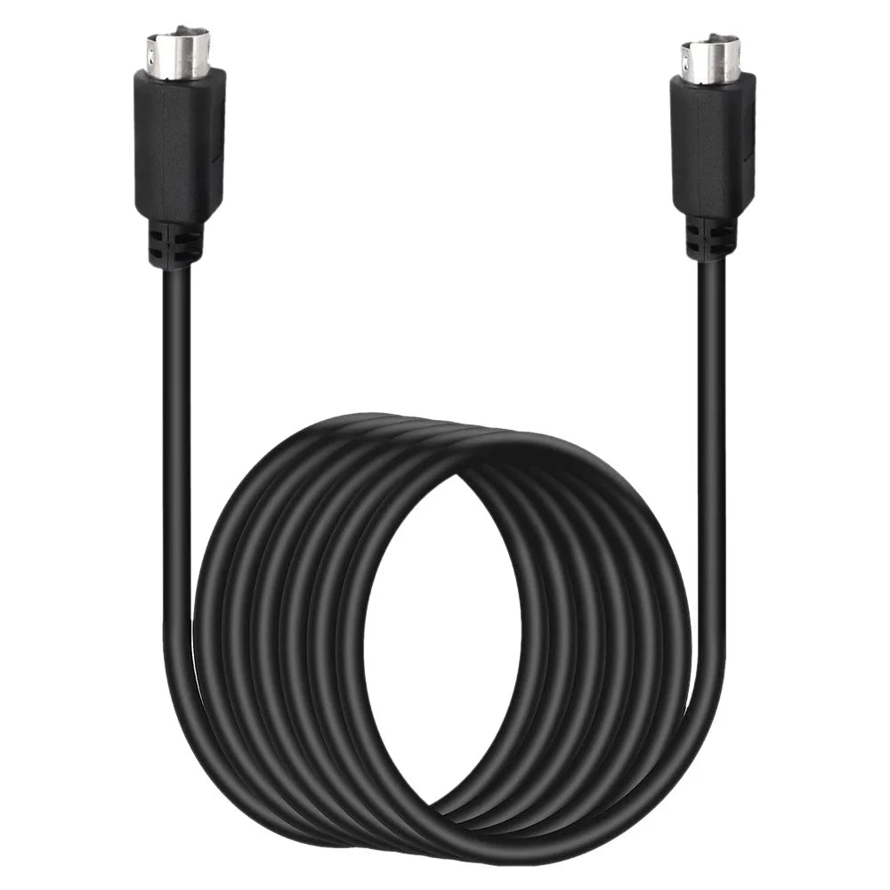Mini DIN 6 Pin Cable 0.5 Meter Male to Male Straight Connectors Copper Core Extension Cord - 2