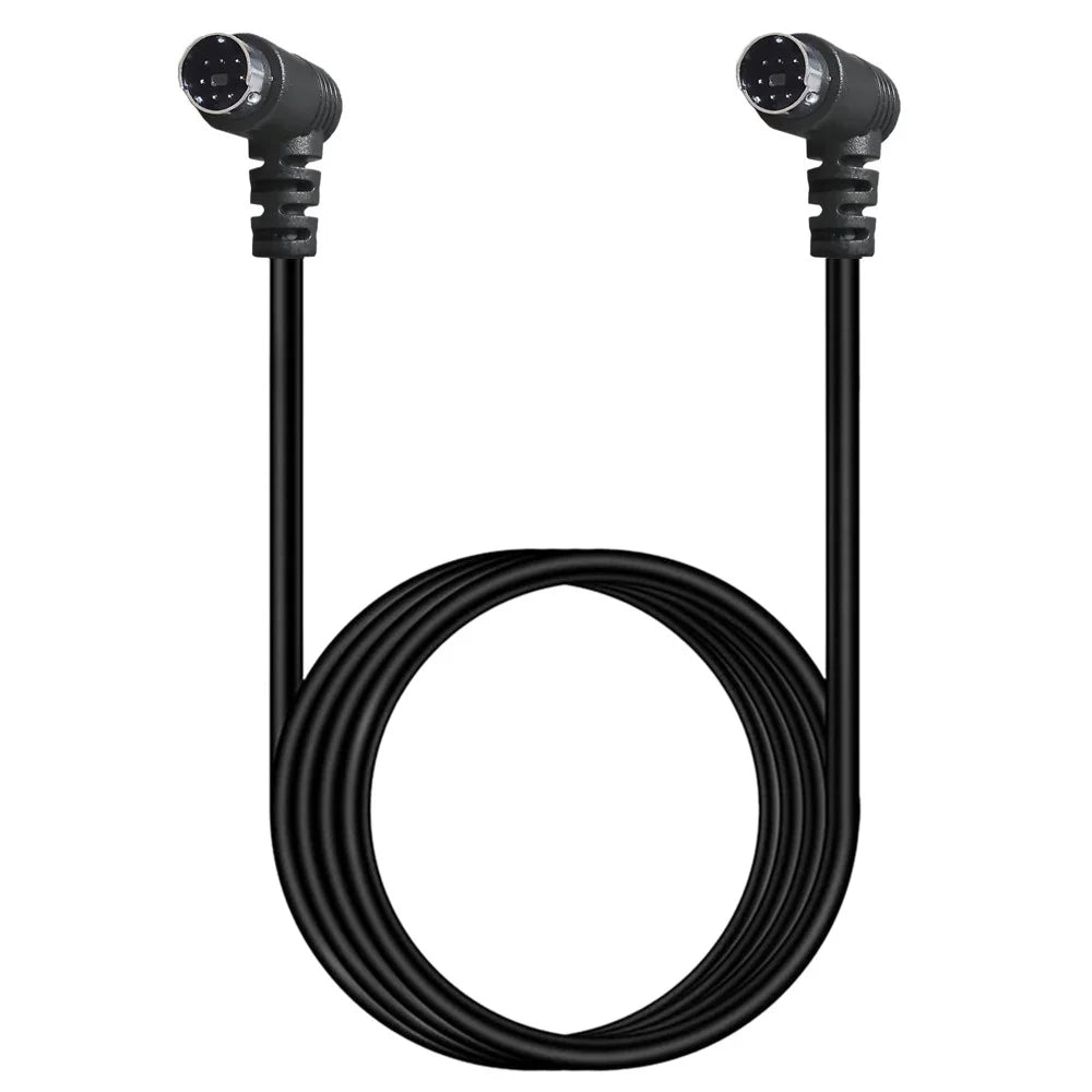 0.5m Mini DIN 7 Pin S-Video Cable Elbow Male to Elbow Male Audio Video Transfer Cord - 2