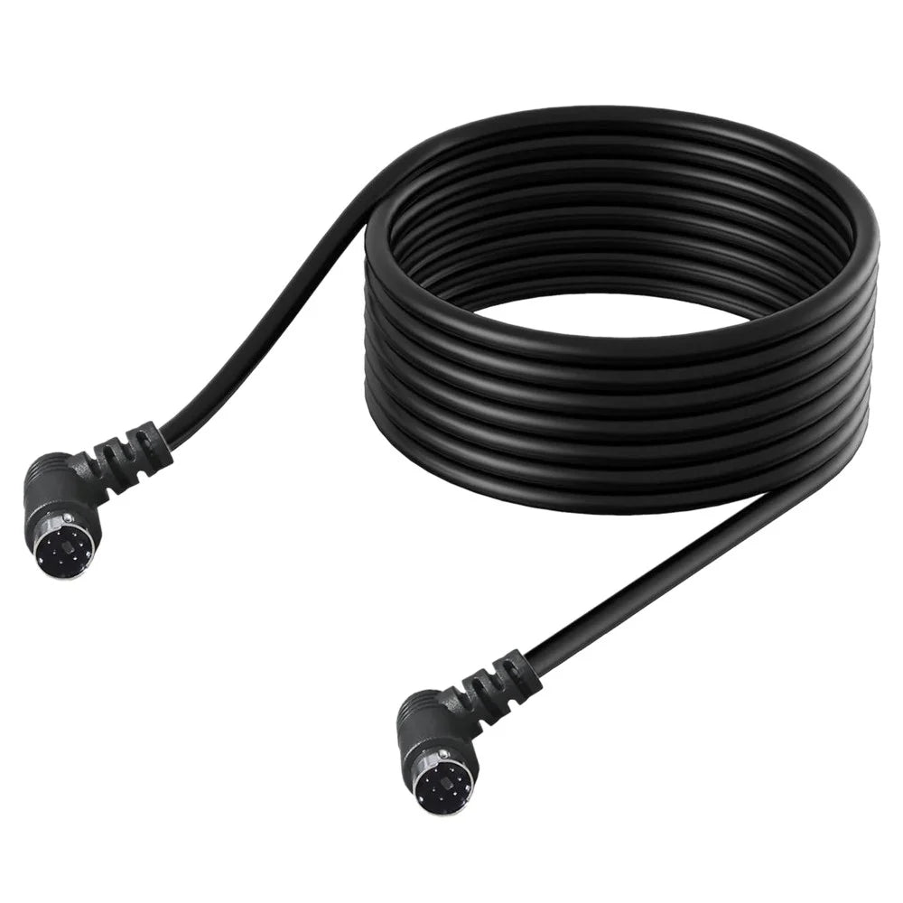 0.5m Mini DIN 7 Pin S-Video Cable Elbow Male to Elbow Male Audio Video Transfer Cord - 3