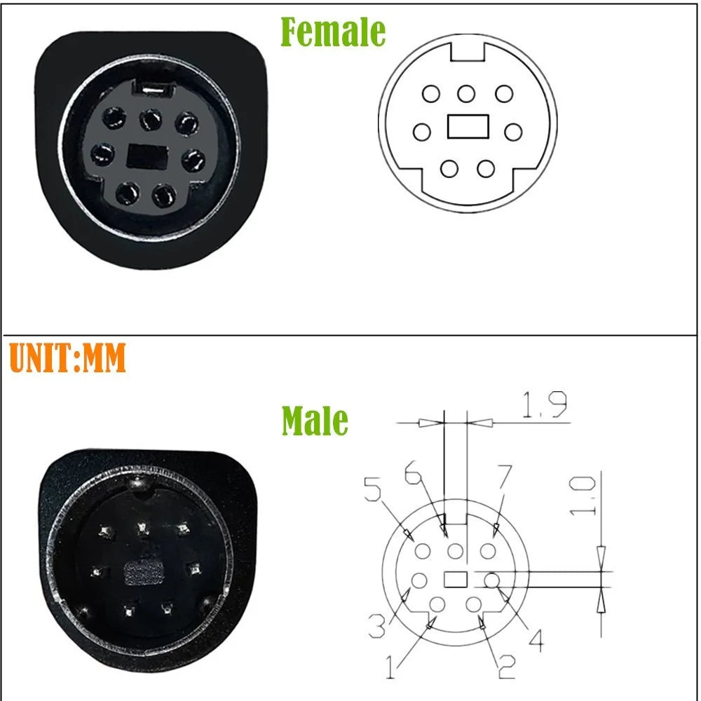 3m Mini DIN 7 Pin S-Video Cable Straight Male to Male Audio Video Transfer Cord - 4