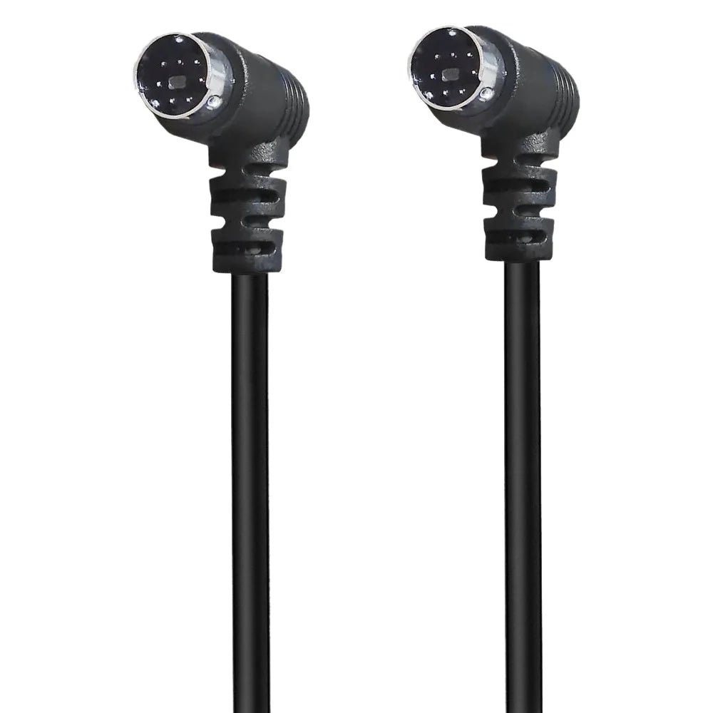 3m Mini DIN 7 Pin S-Video Cable Elbow Male to Elbow Male Audio Video Transfer Cord - 1