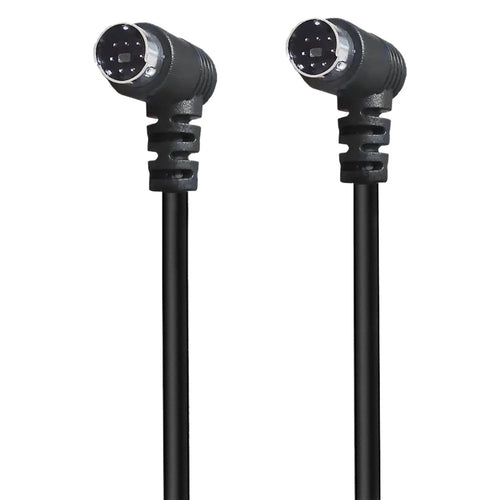 3m Mini DIN 7 Pin S-Video Cable Elbow Male to Elbow Male Audio Video Transfer Cord - 1