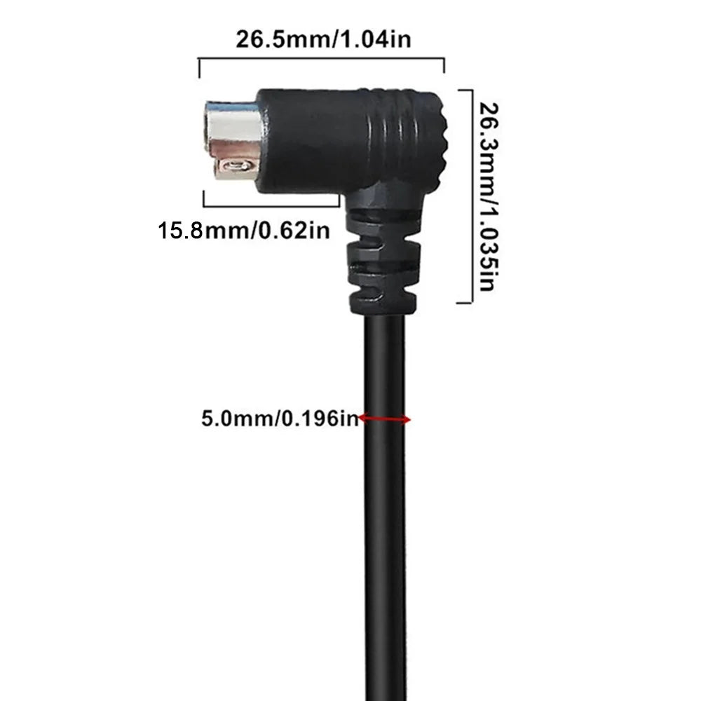 3m Mini DIN 7 Pin S-Video Cable Elbow Male to Elbow Male Audio Video Transfer Cord - 6