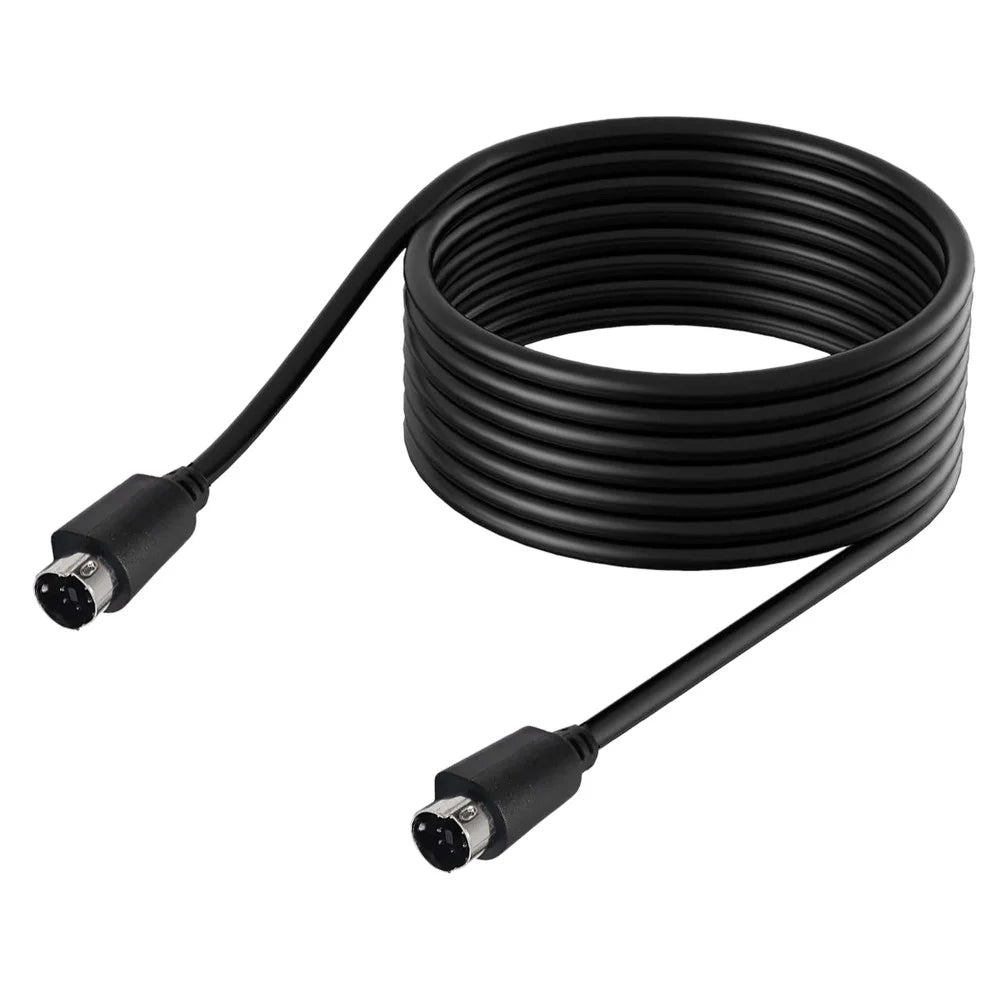 1.8m Mini DIN 7 Pin S-Video Cable Straight Male to Male Audio Video Transfer Cord - 3