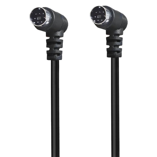 1.8m Mini DIN 7 Pin S-Video Cable Elbow Male to Elbow Male Audio Video Transfer Cord - 1