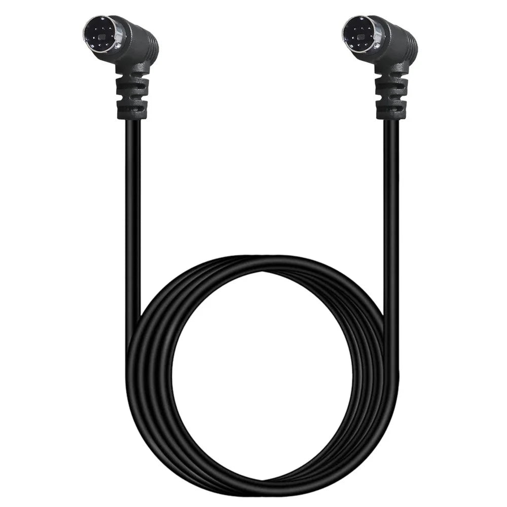 1.8m Mini DIN 7 Pin S-Video Cable Elbow Male to Elbow Male Audio Video Transfer Cord - 2