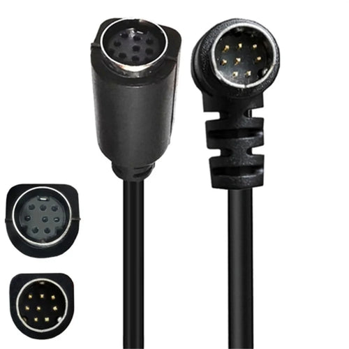 1.8m DIN 8 Pin Male to Female S Video Cable Angled Connector Audio Video Cord for Set Top Box - 1