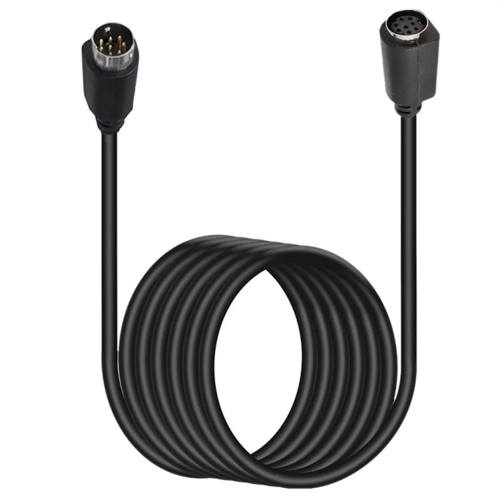 0.5m S-Video Cable Mini DIN 8 Pin Male to Female Cord for Set Top Box Computer TV Monitor - Black - 2
