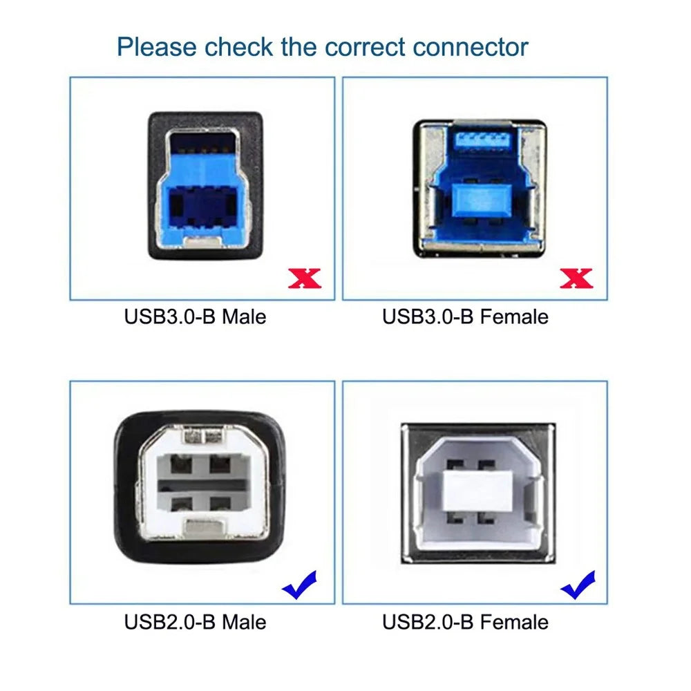 U2-102-1.5M USB 2.0 Type A Male to Type B Thumbscrew Standard Male Mount Panel Type for Industrial Camera Scanner Disk - 6
