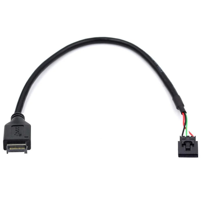 UC-175 30cm USB 3.1 Front Panel Header Male Type E to USB 2.0 Motherboard 4 Pin IDC Housing with Latch Cable - 1
