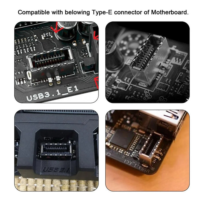 UC-175 30cm USB 3.1 Front Panel Header Male Type E to USB 2.0 Motherboard 4 Pin IDC Housing with Latch Cable - 2