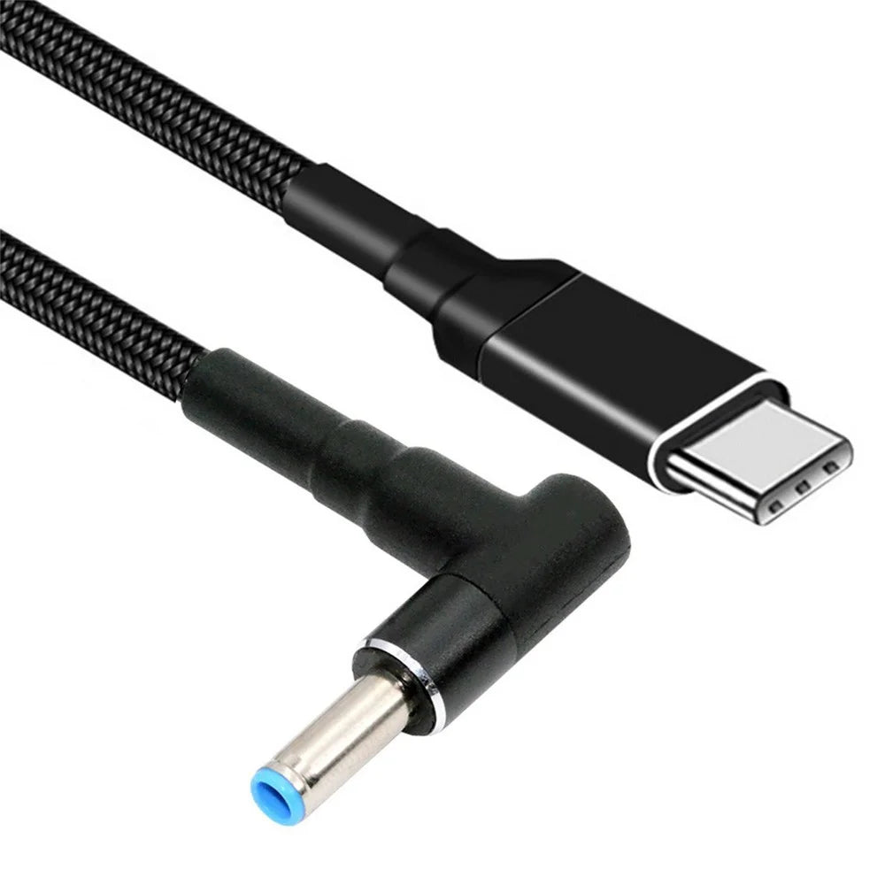 UC-110-4530HP For HP Laptop 1.8m USB-C to DC 4.5x3.0mm Charging Cable PD 100W Nylon Fast Charge Cord - 1
