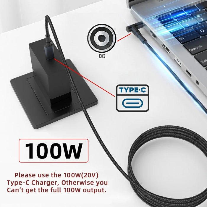UC-110-6014MM 1.8m USB-C to DC 6.0x1.4x0.6mm PD 100W Fast Charge Cable for Laptop - 6