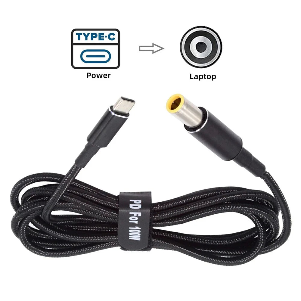 UC-110-7954MM 1.8m USB-C to DC 7.9x5.4mm Cable PD 100W Laptop Charging Cord - 7