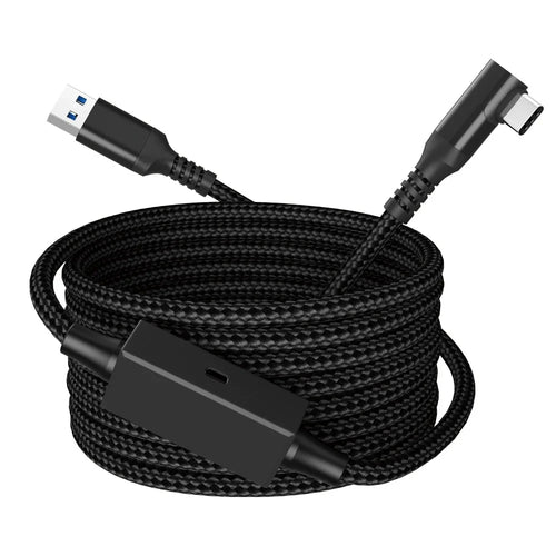 For Meta Quest 3 / PICO 4 VR Data Cable 5m USB to Type-C PC Link Streaming Fast Charging Cord with Amplifier - 1