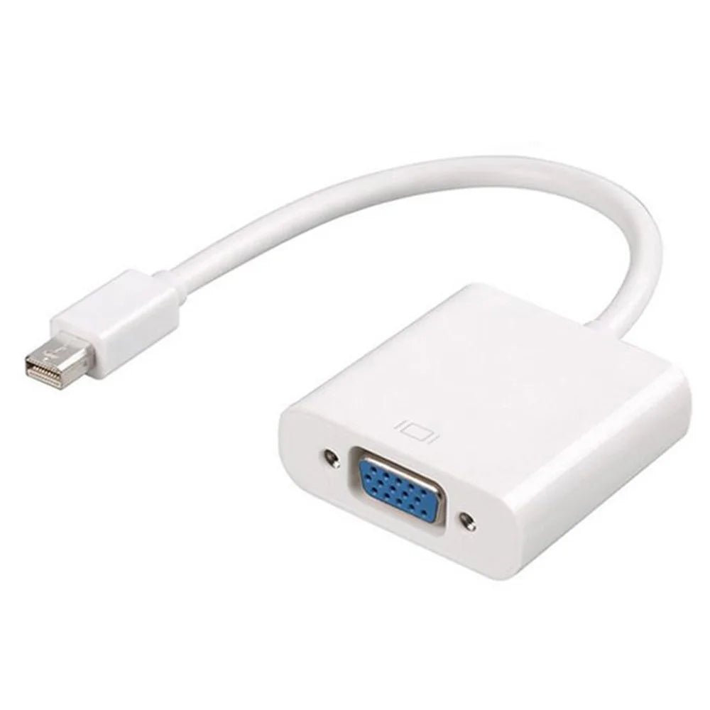 Mini DisplayPort to VGA Adapter for MacBook Pro / Air / iMac to Monitors Projectors TVs - White - 1