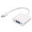 Mini DisplayPort to VGA Adapter for MacBook Pro / Air / iMac to Monitors Projectors TVs - White - 1