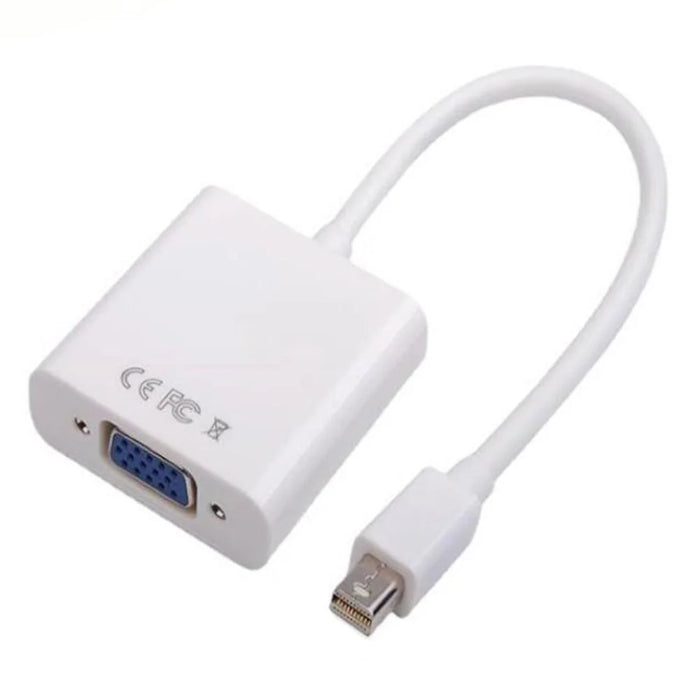 Mini DisplayPort to VGA Adapter for MacBook Pro / Air / iMac to Monitors Projectors TVs - White - 5