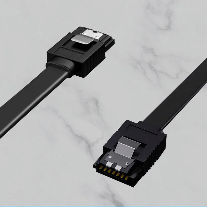 JEYI SATA 3.0 Data Cable 40cm High Speed HDD SSD Connector Straight/Right Angle for Computer Motherboard - L11 (Dual Straight Head) - 2