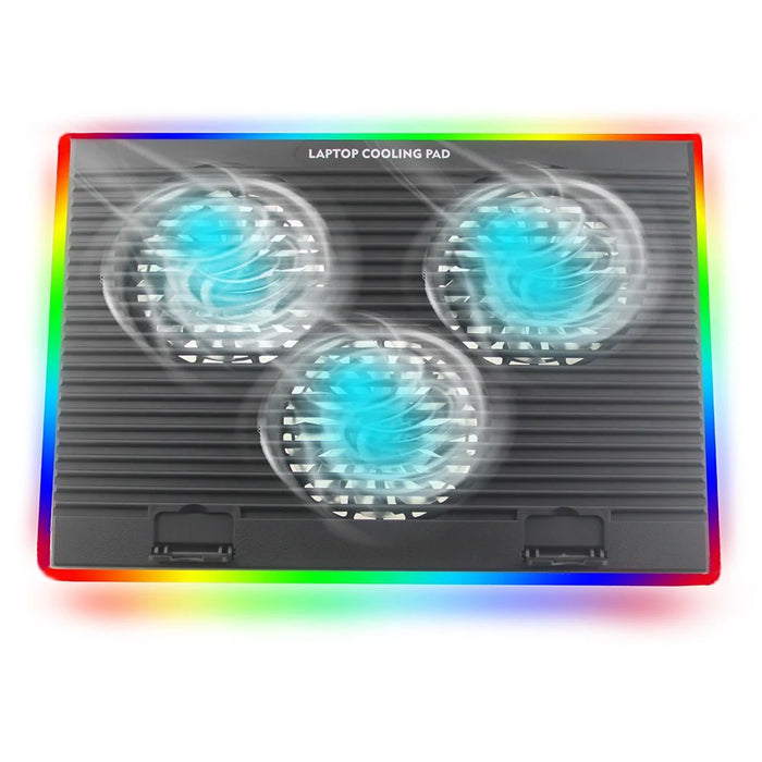 CP253 Laptop Cooling Pad 3 Fans RGB Adjustable Height Cooling Stand for Notebook  /  Laptop - 2