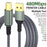 3m USB-A Male to USB-B 2.0 Male Printer Cable 480Mbps Data Transfer Braided Extension Cord - Grey - 2