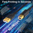 3m USB-A Male to USB-B 2.0 Male Printer Cable 480Mbps Data Transfer Braided Extension Cord - Grey - 7