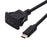 UC-021-1.0M 1m Waterproof USB-C Type-C USB 3.1 10Gbps Extension Flush Car Latch Mount Extension Cable for Dashboard Panel - 1