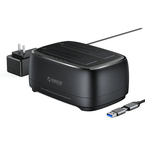ORICO DD28C3-C Dual Bay Offline Clone Hard Drive Docking Station Compatible with 2.5  /  3.5 Inch SATA HDDs and SSDs - EU Plug - 1