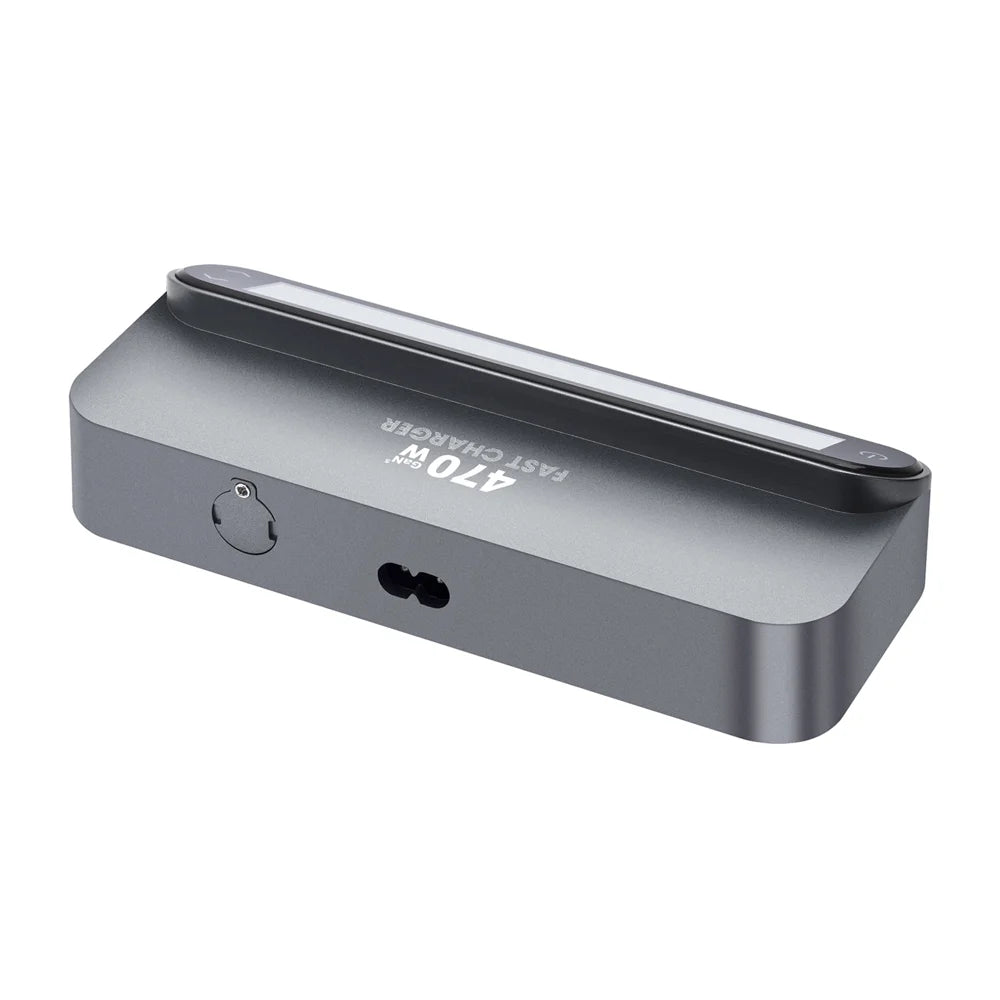 PD 3.1 140W GaN Desktop Charger Digital Display Multi-port Charging Station with Retractable Type-C Cable - US Plug - 5