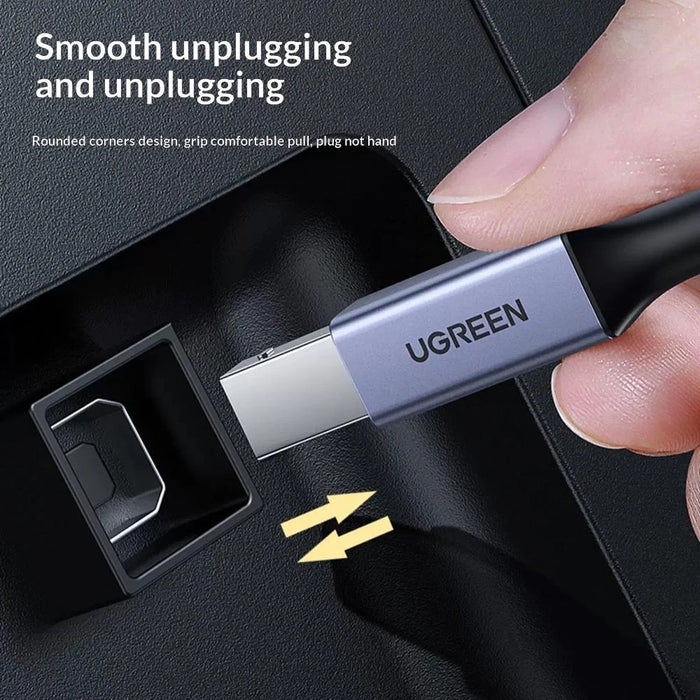 UGREEN US370 80805 1m USB C to USB B 2.0 Cable Braided Printer Cable for Epson  /  MacBook Pro  /  HP  /  Canon  /  Samsung - 6