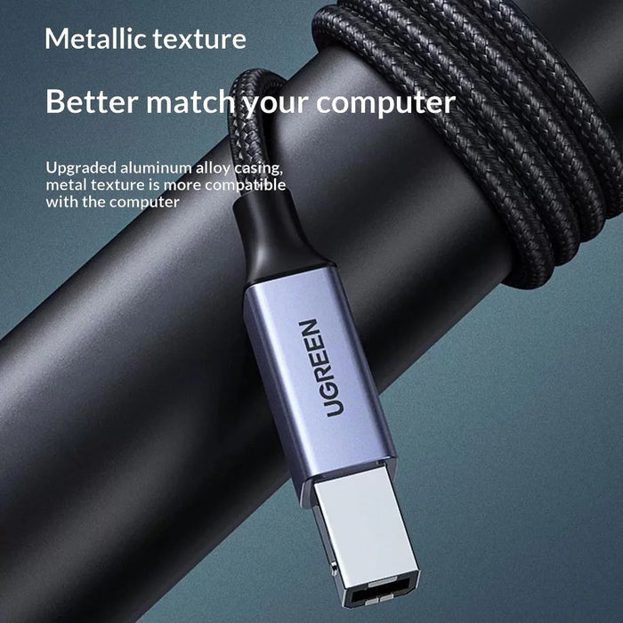 UGREEN US370 80805 1m USB C to USB B 2.0 Cable Braided Printer Cable for Epson  /  MacBook Pro  /  HP  /  Canon  /  Samsung - 7