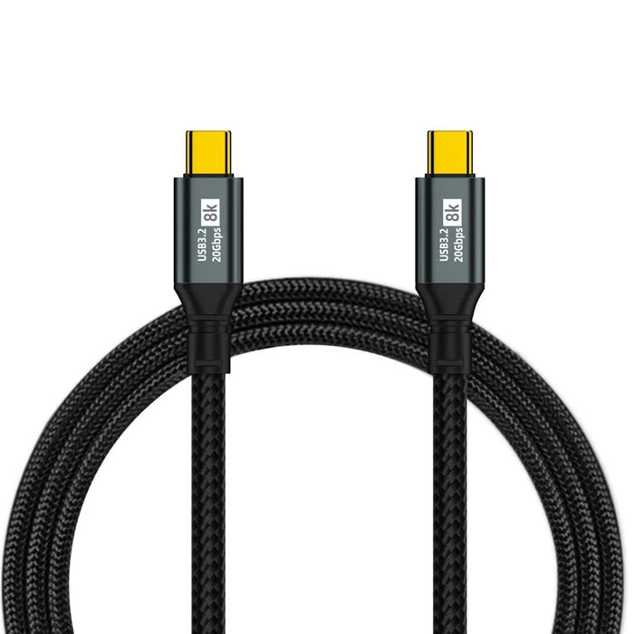 D33230 3m USB 3.2 Type-C to Type-C Cable 8K 20Gbps 100W Fast Charging Data Cable - Black - 1
