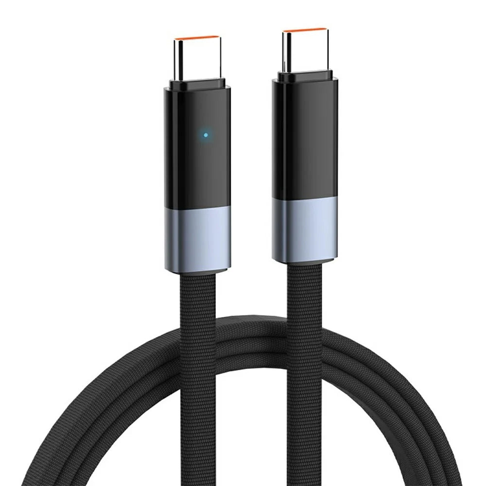 LDNIO LC241c 1m USB-C to USB-C Cable 65W PD Fast Charging Auto Power-Off Data Cord - Black - 1