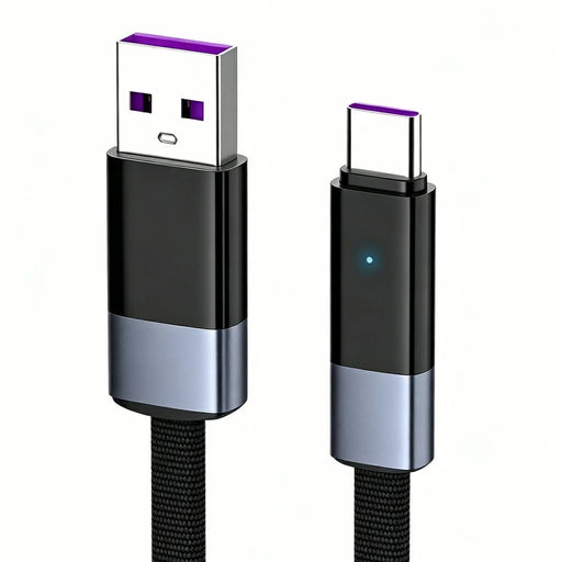 LDNIO LS241Q 1m USB to Type-C Cable 100W PD Fast Charging Auto Power-Off Date Cord for Phone Laptop - Grey - 1