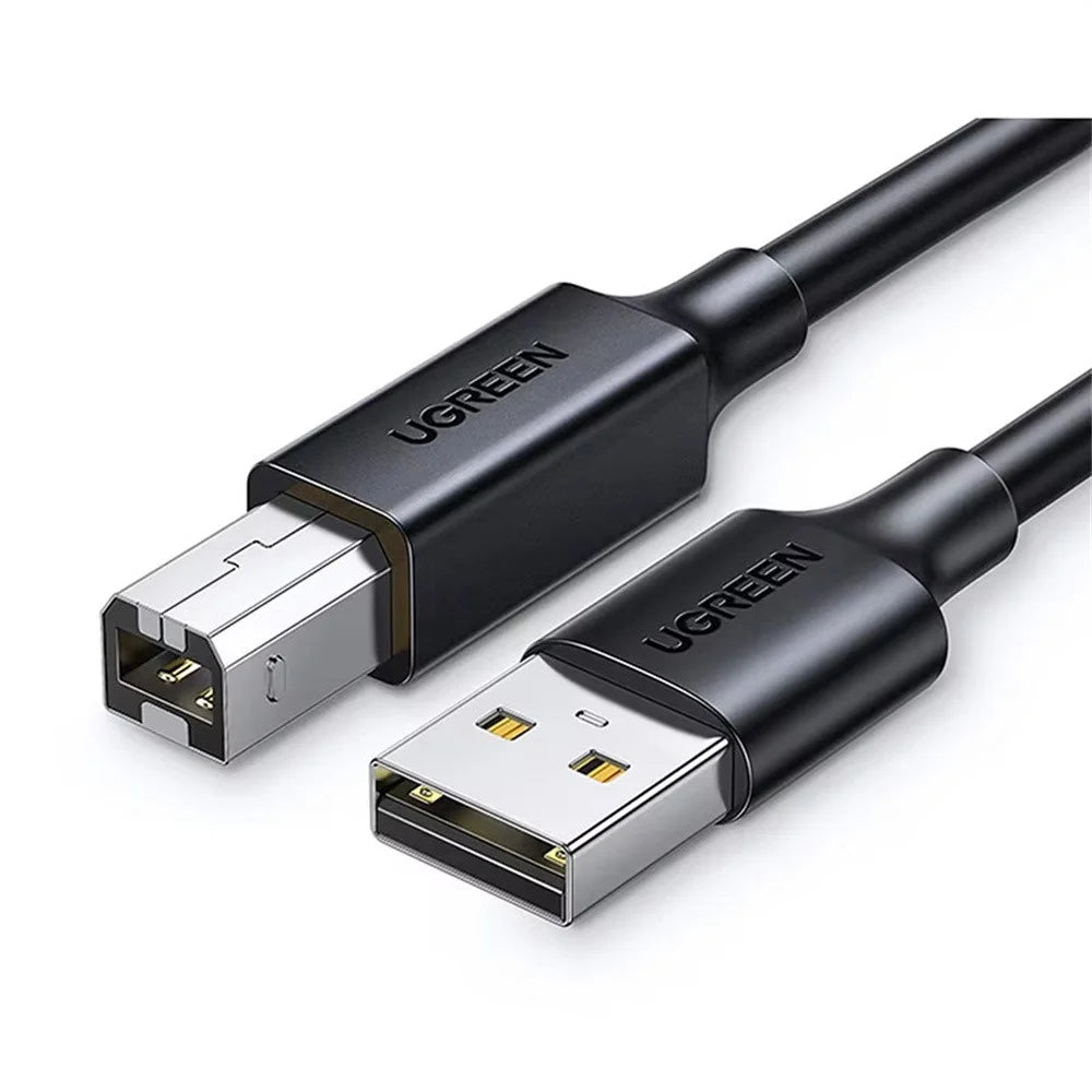UGREEN 10328 3m Printer Cable USB 2.0 A to B Cable High-Speed Square Interface USB Printer Cord - Black - 1