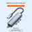 LDNIO DS-124U USB-A to RJ45 + 3xUSB3.0 Hub Gigabit Ethernet Adapter 4-in-1 Docking Station for Laptop PC - Grey - 2