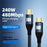 D24015 1.5m Straight USB-C to USB-C Cable 240W PD 3.1 Fast Charging E-Marker Chip Data Cable for Laptop - Black - 2