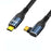 D24115  1.5m Side Right-Angle USB-C to USB-C Cable 240W PD 3.1 Fast Charging E-Marker Chip Data Cord for Laptop - Black - 1